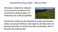 Venta Parcela María pinto Camino María Pinto a Melipilla, Sector Baracaldo, a 4 Kmts de Municipalidad de María Pinto