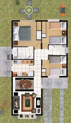 Modelo1 Casa en Peñaflor 3 Habitaciones 2 Baños